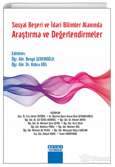 Sosyal Beşeri Ve İdari Bilimler Alanında Araştırma Ve Değerlendirmeler Detay Yayıncılık - Tasia Vassilatou kitap kapağı