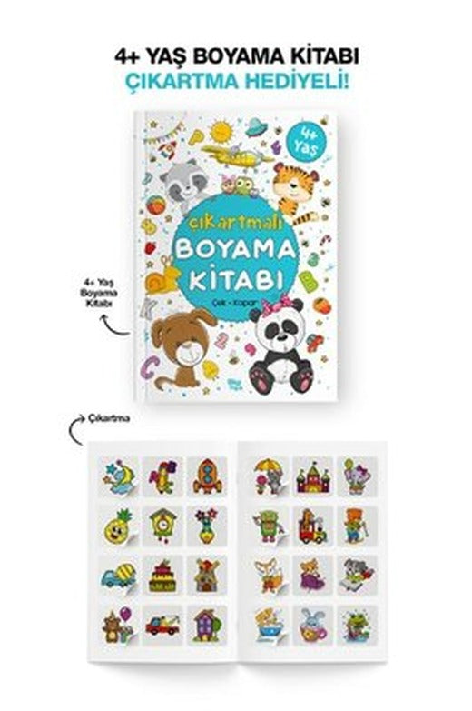 Çıkartmalı Boyama Kitabı 4 Yaş + | Bilgi Park Yayınları (İnce Kapak)
