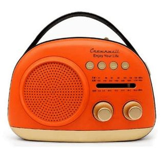 Crownwell Taşınabilir Bluetooth Retro Radyo Arizona Serisi / Orange | Crownwell