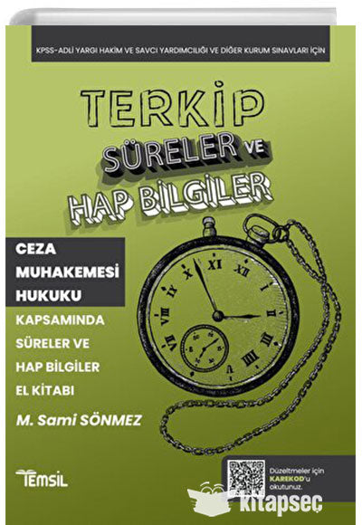Terkip Ceza Muhakemesi Hukuku Süreler ve Hap Bilgiler El Kitabı - Sami Sönmez kitap kapağı