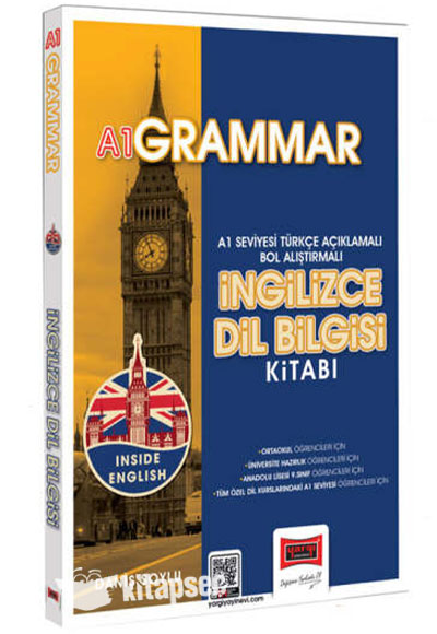 2024 Inside English A1 Grammar İngilizce Dil Bilgisi Kitabı - Danış Soylu kitap kapağı