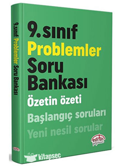 9.Sınıf Problemler Soru Bankası Özetin Özeti - Editör - Kolektif kitap kapağı