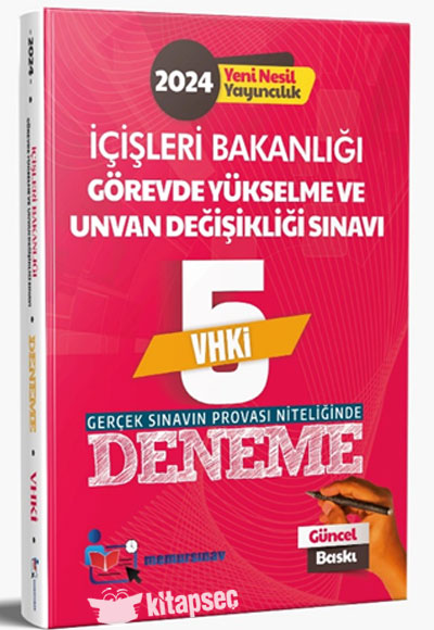 2024 GYS İçişleri Bakanlığı VHKİ 5 Deneme - Memur Sınav Komisyon kitap kapağı