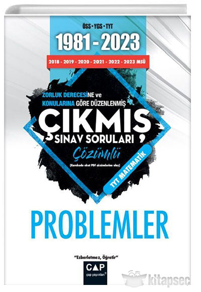 Üniversiteye Hazırlık 1981 2023 Çıkmış Sorular Problemler - Çap Komisyon kitap kapağı