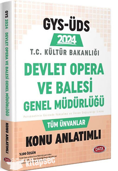 2024 GYS ÜDS Devlet Opera ve Bale Genel Müdürlüğü Konu Anlatımlı - Data Komisyon kitap kapağı