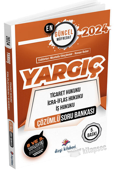 2024 Hakimlik YARGIÇ Ticaret Hukuku Soru Bankası Çözümlü 5. Baskı - Mustafa Dinçdemir kitap kapağı