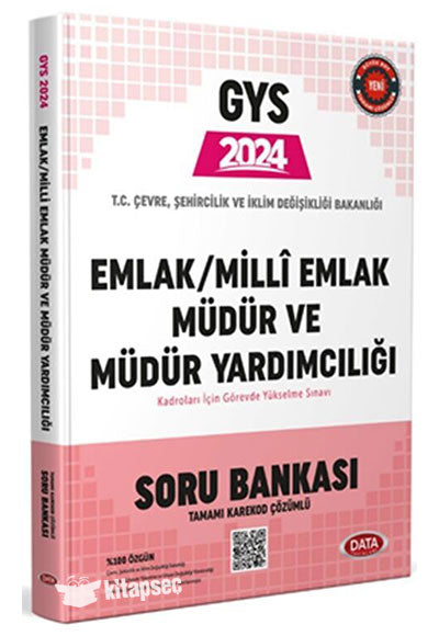 GYS Çevre Şehircilik ve İklim Değişikliği Emlak ve Milli Emlak Müdür Yardımcılığı Soru Bankası - Data Komisyon kitap kapağı