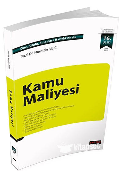 Kamu Maliyesi Hazırlık Kitabı Savaş Yayınları - Nurettin Bilici kitap kapağı