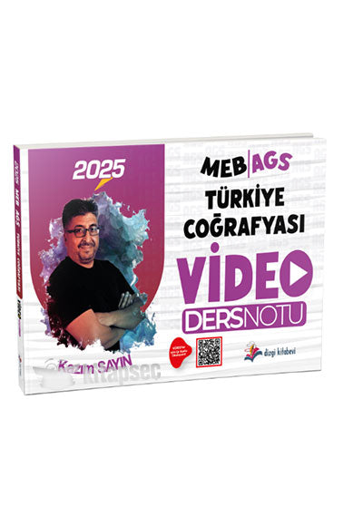 2025 MEB AGS Türkiye Coğrafyası Video Ders Notları - Kazım Sayın kitap kapağı
