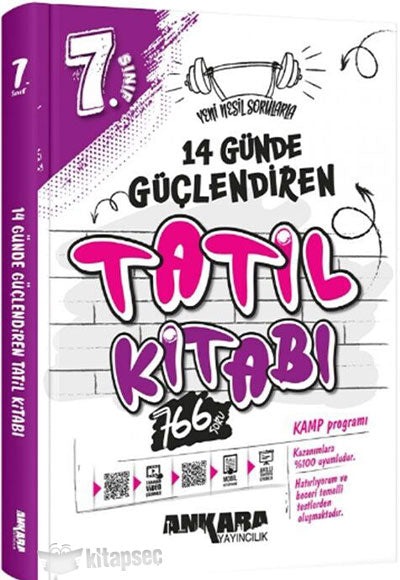 7. Sınıf 14 Günde Güçlendiren Tatil Kitabı - Kolektif kitap kapağı