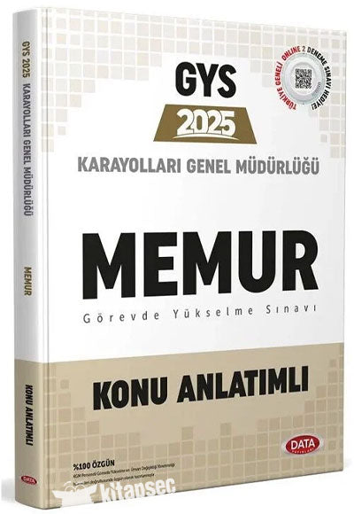 2025 GYS Karayolları Genel Müdürlüğü Memur Konu Anlatımlı Görevde Yükselme - Data Komisyon kitap kapağı