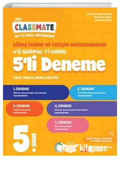 5. Sınıf Classmate Süreç İzleme ve Gelişim Değerlendirme 5 li Deneme - Okyanus Komisyon kitap kapağı