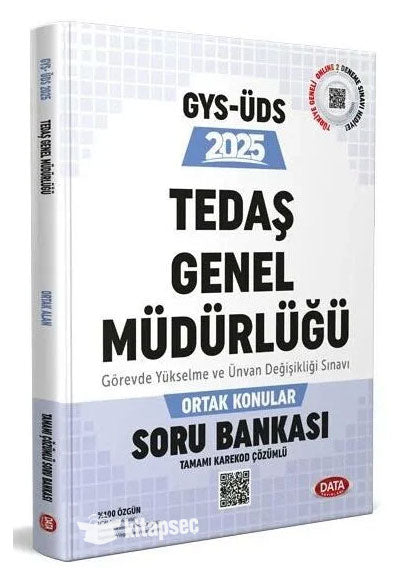 2025 GYS TEDAŞ Genel Müdürlüğü Ortak Konular Soru Bankası Çözümlü Görevde Yükselme - Data Komisyon kitap kapağı