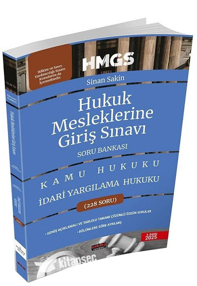 2025 HMGS İdari Yargılama Hukuku Soru Bankası Sinan Sakin Savaş Yayınları - Sinan Sakin kitap kapağı
