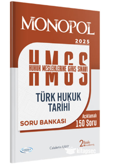 2025 HMGS Türk Hukuk Tarihi Soru Bankası 2. Baskı - - Celalettin Uray kitap kapağı
