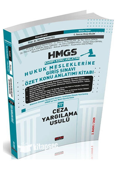 2025 HMGS Özet Konu Anlatımı Ceza Yargılama Usulü Savaş Yayınları - Olcay Aslan kitap kapağı