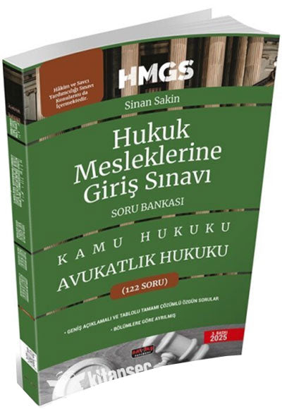 2025 HMGS Avukatlık Hukuku Soru Bankası Savaş Yayınları - Sinan Sakin kitap kapağı