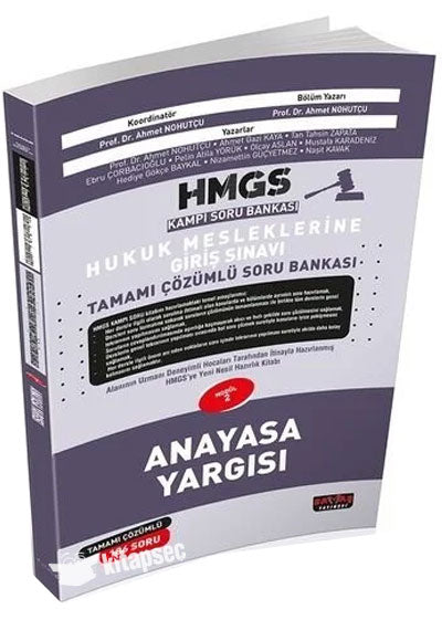 2025 HMGS Kampı Anayasa Yargısı Soru Bankası Çözümlü - Ahmet Nohutçu Savaş Yayınları - Ahmet Nohutçu kitap kapağı