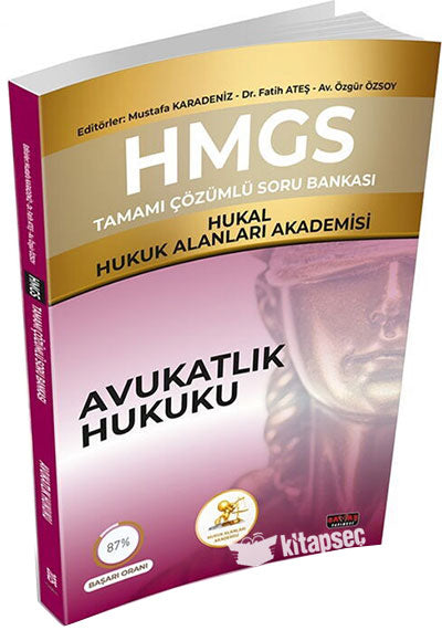 HMGS Avukatlık Hukuku Soru Bankası Savaş Yayınları - Dr. Mustafa Karadeniz kitap kapağı