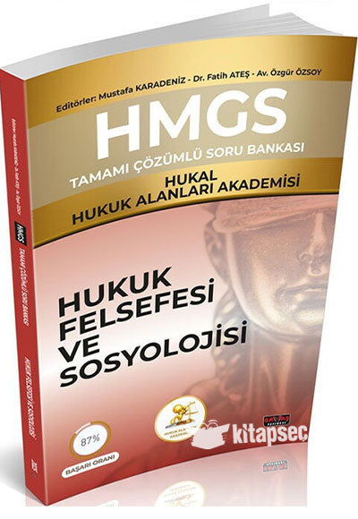 HMGS Hukuk Felsefesi ve Sosyolojisi Soru Bankası Savaş Yayınları - Dr. Mustafa Karadeniz kitap kapağı