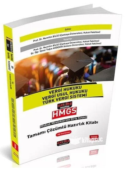 2025 HMGS Vergi, Vergi Usul Hukuku, Türk Vergi Sistemi Hazırlık Kitabı Çözümlü Savaş Yayınları - Nurettin Bilici kitap kapağı