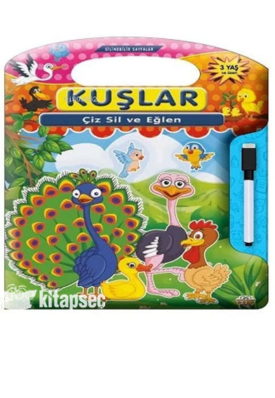 Çiz Sil Eğlen Kuşlar kitap kapağı