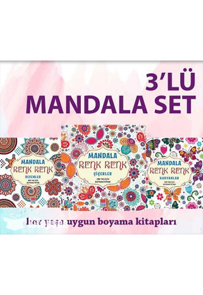 Set Mandala Renk Renk Desenler Çiçekler Hayvanlar - Komisyon kitap kapağı