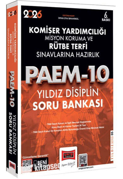 2026 PAEM Komiser Yardımcılığı Misyon Koruma ve Rütbe Terfi Sınavlarına Hazırlık Yıldız Disiplin Soru Bankası - Yargı Komisyon kitap kapağı