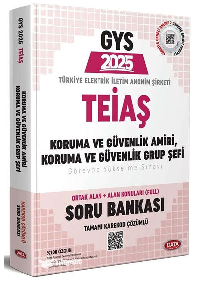 2025 GYS TEİAŞ Genel Müdürlüğü Koruma ve Güvenlik Amiri, Grup Şefi Soru Bankası Çözümlü Görevde Yükselme - Data Komisyon kitap kapağı