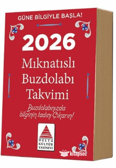 2026 Mıknatıslı Buzdolabı Takvimi Delta Kültür Yayınevi - Komisyon kitap kapağı