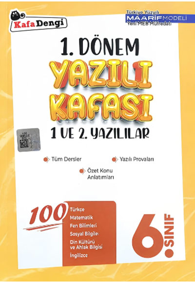 6. Sınıf 1. Dönem Yazılı Kafası - Kolektif kitap kapağı