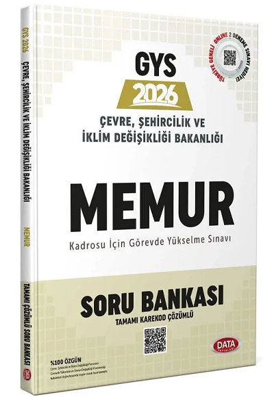 2026 GYS Çevre, Şehircilik ve İklim Değişikliği Bakanlığı Memur Soru Bankası Çözümlü Görevde Yükselme - Data Komisyon kitap kapağı