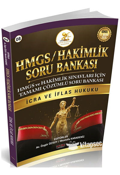 2026 HMGS Hakimlik İcra ve İflas Hukuku Soru Bankası Savaş Yayınları - Mustafa Karadeniz kitap kapağı