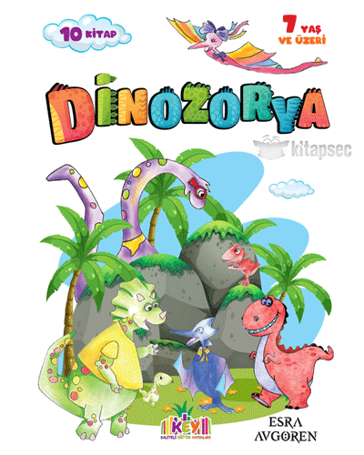 Dinozorya Hikâye Serisi (10 Kitap + HDS) (Her Biri 32 Sayfa) KEY Yayınları - Esra Avgören kitap kapağı