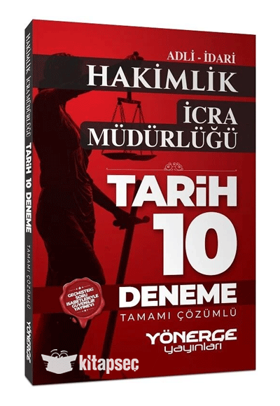 Adli İdari Hakimlik Tarih 10 Deneme Tamamı Çözümlü - Kolektif kitap kapağı