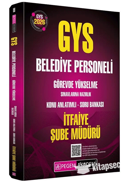 2026 GYS Belediye Personeli Görevde Yükselme Sınavlarına Hazırlık Konu Anlatımlı Soru Bankası İTFAİY - Pegem Komisyon kitap kapağı