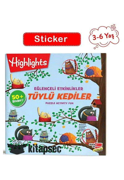 3-6 Yaş Tüylü Kediler - Sticker Eğlenceli Etkinliklerle Hikayeli Bulmacalar - Dikkat Atölyesi Komisyonu kitap kapağı