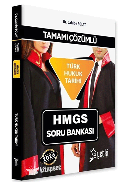 HMGS Türk Hukuk Tarihi Soru Bankası Yetki Yayınları - Cahide Bolat kitap kapağı