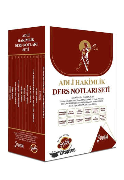 2026 Adli Hakimlik ÇSA Ders Notları Seti - Yetki Komisyon kitap kapağı