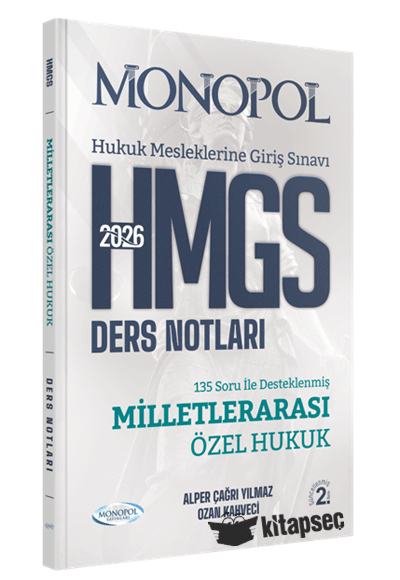 2026 HMGS Milletlerarası Özel Hukuk Ders Notları 2. Baskı - Alper Çağrı Yılmaz kitap kapağı