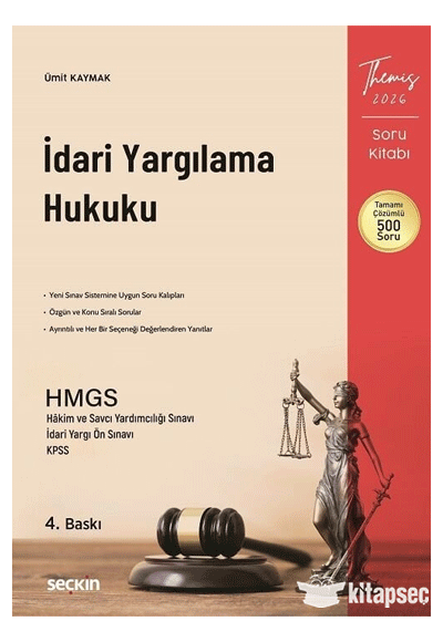 2026 THEMİS HMGS İYÖS KPSS A Grubu İdari Yargılama Hukuku Soru Kitabı 4. Baskı Seçkin Yayınları - Ümit Kaymak kitap kapağı