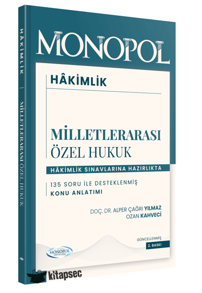 Hakimlik Milletlerarası Özel Hukuk Konu Anlatımı 2. Baskı - Alper Çağrı Yılmaz kitap kapağı