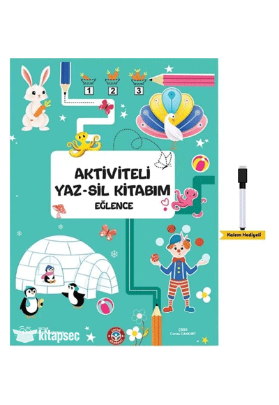 Aktiviteli Yaz-Sil Kitabım - Eğlence Çocuk Akademi - Çocuk Akademi Komisyon kitap kapağı