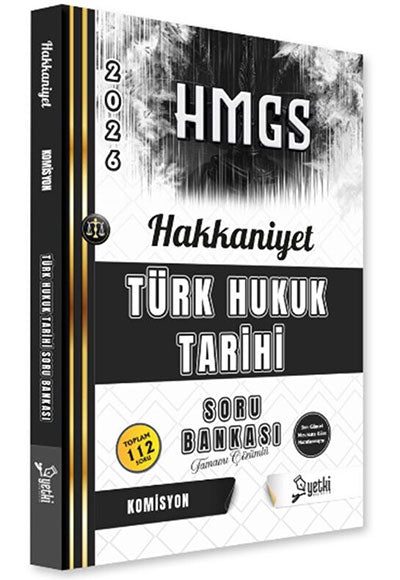 2026 HMGS Türk Hukuk Tarihi Hakkaniyet Soru Bankası Yetki Kitap - Komisyon kitap kapağı