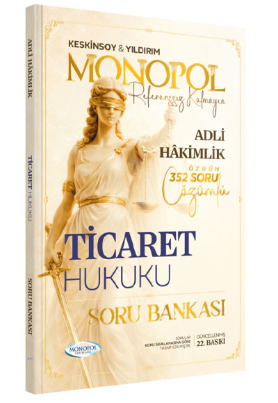 2026 Adli Hakimlik Ticaret Hukuku Soru Bankası Çözümlü 22. Baskı - Ömer Keskinsoy kitap kapağı