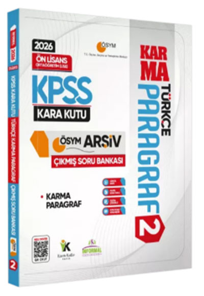 2026 KPSS Ön Lisans/Ortaöğretim Türkçenin Kara Kutusu PARAGRAF 2 KARMA ÖSYM Çıkmış Soru Bankası - İnformal Komisyon kitap kapağı
