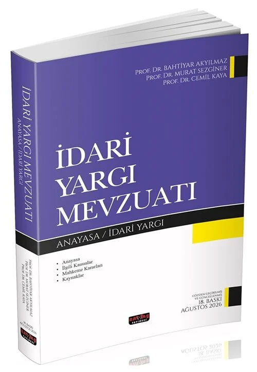 İdari Yargı Mevzuatı - Bahtiyar Akyılmaz kitap kapağı