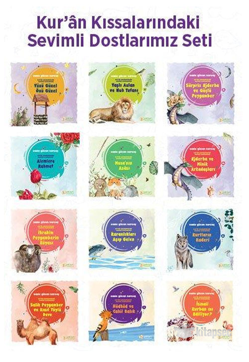 Kur'an Kıssalarındaki Sevimli Dostlarımız Seti (12 Kitap) - Rabia Gülcan Kardaş kitap kapağı