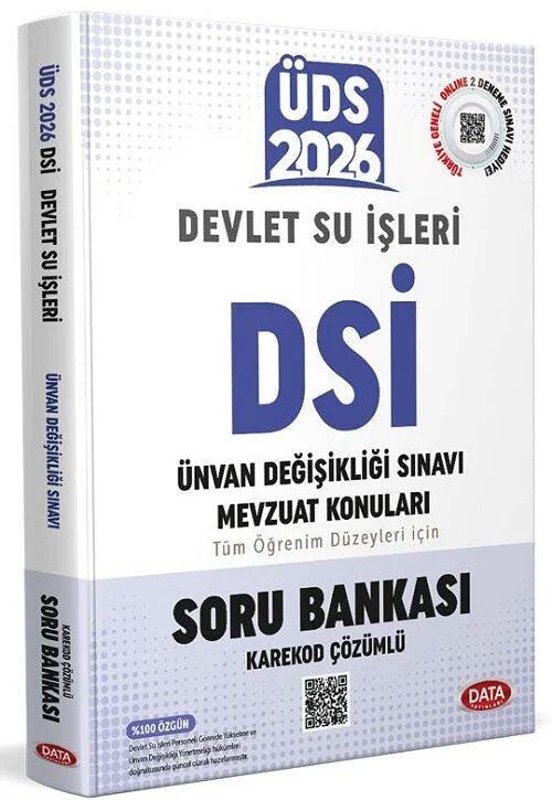2026 GYS ÜDS DSİ Devlet Su İşleri Mevzuat Konuları Soru Bankası Çözümlü Görevde Yükselme Ünvan Değişikliği - Data Komisyon kitap kapağı