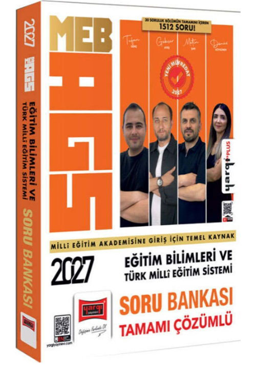 2027 MEB AGS Eğitim Bilimleri ve Türk Milli Eğitim Sistemi Tamamı Çözümlü Soru Bankası - Tufan Genç kitap kapağı